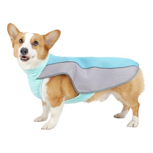 Kühljacke für Hunde | Kühljacke für große Katzen – Sommer-Welpenweste mit Kühleffekt, leichte Kühlweste mit reflektierendem Streifen von shjxi