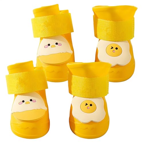 Pfotenschutz für Hunde, wasserdichte Hundeschuhe, niedliche Hundestiefel, Hunderegenstiefel, 4-teilige Silikon-wasserdichte Hundestiefel mit Anti-Rutsch-Design für Regen- und Schneeschutz Pfotenschutz für Hunde, wasserdichte Hundeschuhe, niedliche Hundestiefel, Hunderegenstiefel, 4-teilige Silikon-wasserdichte Hundestiefel mit Anti-Rutsch-Design für Regen- und Schneeschutz von shjxi
