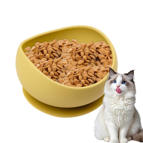 Silicone Pet Bowl, Non Slip Cat Feeding Plates, Suction Cups with Raised Edges, Anti Spill Design, Convenient Feeding for Puppies and Kittens, Easy to Wash for Home & Travel Use von shjxi