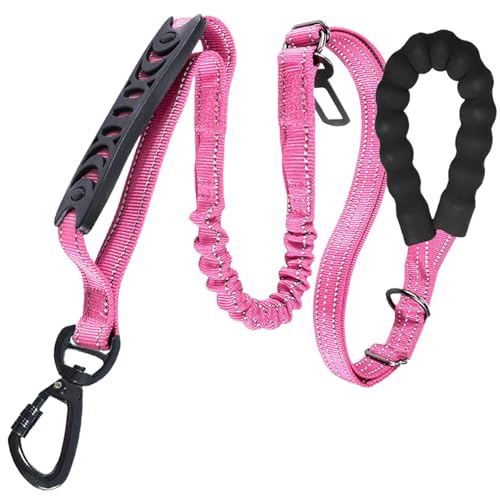 Trainingsseil für Hunde, keine Zugkontrolle, stoßdämpfender, weicher Griff, verstellbarer Traktor, bequemes Haustierzubehör für große Hunderassen, 5 x 0,9 x 130 cm Trainingsseil für Hunde, keine Zugkontrolle, stoßdämpfender, weicher Griff, verstellbarer Traktor, bequemes Haustierzubehör für große Hunderassen, 5 x 0,9 x 130 cm von shjxi