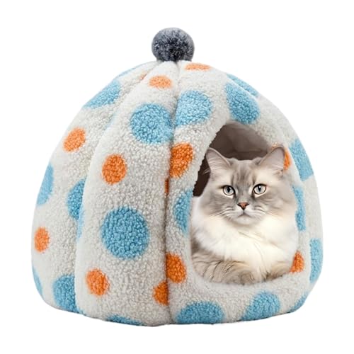 Überdachtes Katzenbett, Kätzchen-Zeltbett, Haustierhöhle mit Kapuze, rutschfeste Katzenkuppel, gemütliches und waschbares Schlafversteck für kleine und mittelgroße Tiere, 41 x 40 x 45 cm Überdachtes Katzenbett, Kätzchen-Zeltbett, Haustierhöhle mit Kapuze, rutschfeste Katzenkuppel, gemütliches und waschbares Schlafversteck für kleine und mittelgroße Tiere, 41 x 40 x 45 cm von shjxi