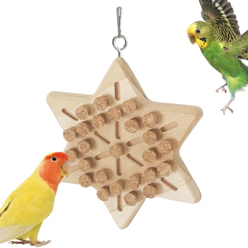 Vogel-Kork-Holzspielzeug, Papagei-Kaukorken, Vogelkäfigspielzeug, Vogelsittich-Spielzeug, Papageienkäfig-Zubehör, hängendes Korkspielzeug für Papageien, Lovebird, Nymphensittiche, Sittiche von shjxi