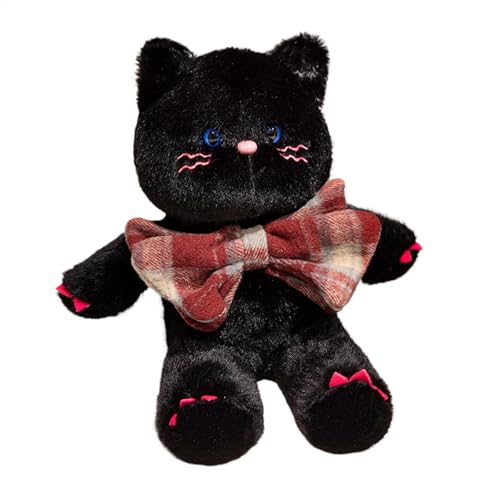 shjxi Cartoon-Katzenspielzeug, niedliche Katzenpuppe, ca. 30 cm Größe, weiches Tierspielzeug, hochwertiges Stoffdesign, bequem und gemütlich für Kinderzimmer, Couch oder Dekoration, weiß, von shjxi