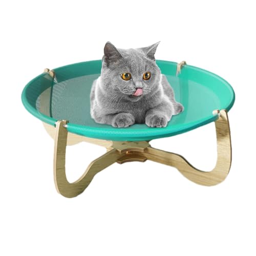 Haustier-Hängematte, Katzen-Hängematte, atmungsaktives Netz-Haustierbett, Stabiler Holzsockel, Haustierbett, bequemer Haustier-Liegeplatz mit ultimativem Komfort-Design für Zuhause, drinnen und Haustier-Hängematte, Katzen-Hängematte, atmungsaktives Netz-Haustierbett, Stabiler Holzsockel, Haustierbett, bequemer Haustier-Liegeplatz mit ultimativem Komfort-Design für Zuhause, drinnen und von shjxi