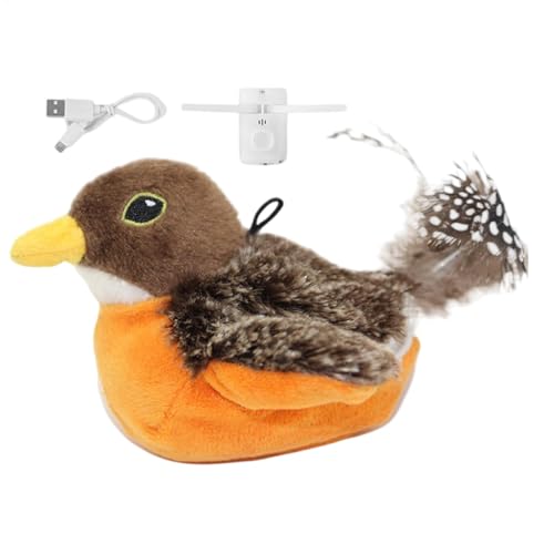 shjxi Interactive Bird Toys for Cats, Automatic Chirping Bird Cat Toy, Jumping Moving Bird Cat Toy with Catnip, for Bored Indoor Adult Cats, Engaging Pet Toy for Feline Entertainment shjxi Interactive Bird Toys for Cats, Automatic Chirping Bird Cat Toy, Jumping Moving Bird Cat Toy with Catnip, for Bored Indoor Adult Cats, Engaging Pet Toy for Feline Entertainment von shjxi
