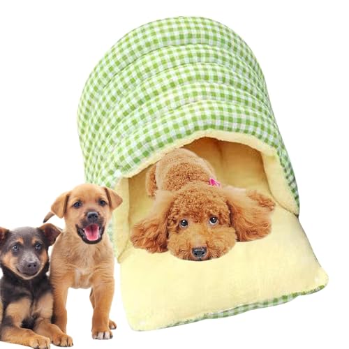shjxi Katzen-Schlafbett, abnehmbares kariertes Nest, tragbare Kätzchen-Schlafwiege, waschbar, warme Haustiercouch, gemütlich und bequem für kleine bis große Haustiere, 420 g - 650 g von shjxi