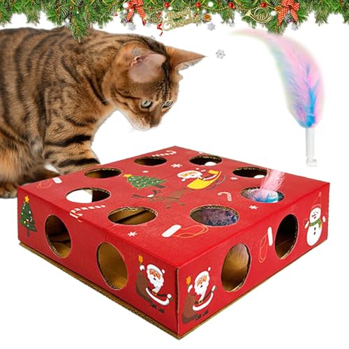 shjxi Katzenspielzeug für den Innenbereich, stimulierendes Puzzle-Spielzeug, automatische Federdrehung, Katzen-Puzzle-Spielzeug in mehreren Löchern, fesselnder Spaß, intelligentes Teaser-Spielzeug für shjxi Katzenspielzeug für den Innenbereich, stimulierendes Puzzle-Spielzeug, automatische Federdrehung, Katzen-Puzzle-Spielzeug in mehreren Löchern, fesselnder Spaß, intelligentes Teaser-Spielzeug für von shjxi