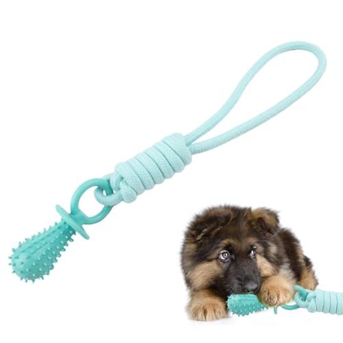 shjxi Seilspielzeug für Hunde – Interaktives tragbares Zerrseil für kleine Hunde – unzerstörbares Outdoor-Hundespielzeug, Hundekauspielzeug mit Silikonball für Training und Zahnreinigung von shjxi