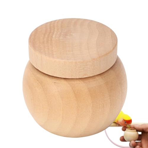shjxi Vogelfutterbox – Futterbehälter aus Holz für Vogeltraining, Futterbehälter für Vogeltraining, Hand-Futterspender für Wellensittich, Kolibri von shjxi