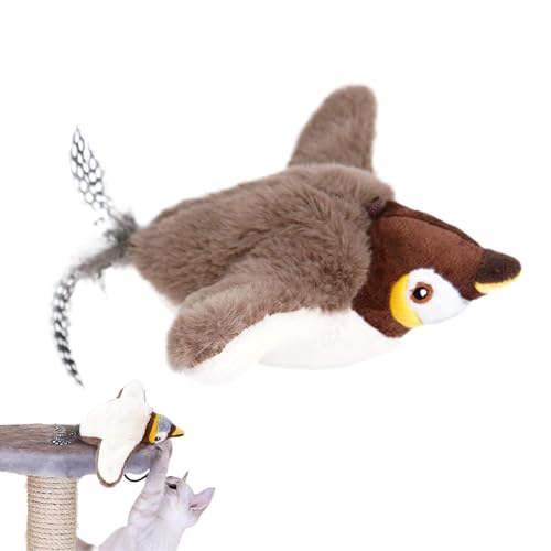shjxi Wings Flapping Cat Catnip Toy, Interactive Simulation Sparrow Toy, 24x23x6cm, Automatic Cat Game, Motion Activated Section, Perfect for Indoor Pet Kitten, Brown Color shjxi Wings Flapping Cat Catnip Toy, Interactive Simulation Sparrow Toy, 24x23x6cm, Automatic Cat Game, Motion Activated Section, Perfect for Indoor Pet Kitten, Brown Color von shjxi