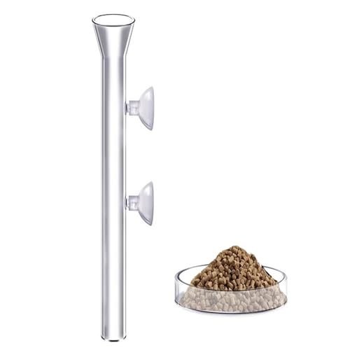 shpuuyy Aquarium Futterautomat | Aquarium Futterautomat Spender - Haftnapf Acryl Futterspender Mit Ausrichtung Für Urlaubsteich Schildkröten Fütterung von shpuuyy