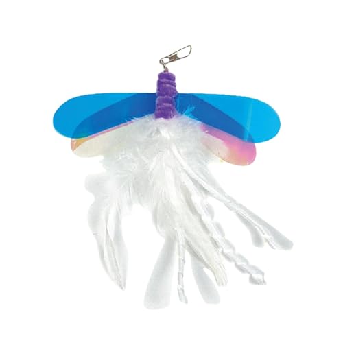 shpuuyy Federspielzeug für Indoor-Katzen, Libellen-Katzenfederspielzeug für Teaser-Stick, Haustierzubehör, Katzenspielzeug, Federersatz, Kätzchen-Spielzeugstab für körperliches Training und Spielen shpuuyy Federspielzeug für Indoor-Katzen, Libellen-Katzenfederspielzeug für Teaser-Stick, Haustierzubehör, Katzenspielzeug, Federersatz, Kätzchen-Spielzeugstab für körperliches Training und Spielen von shpuuyy
