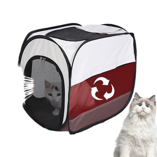 shpuuyy Katzen Trockenbox - Trocknerbox & Transportbox Für Katzen Und Hunde - Wasserdichtes Haustierzubehör Mit Haarflugschutz Für Baden, Waschen & Fellpflege von shpuuyy