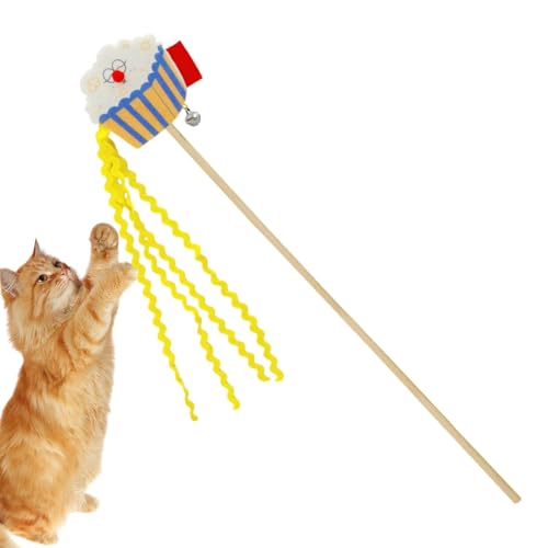 shpuuyy Quaste Katzenstab-Spielzeug, buntes Katzenquasten-Spielzeug mit Glöckchen, 53 cm, interaktives Spielzeug für Haustiere, Katzenschnurspielzeug für kleine, mittelgroße und große Rassen shpuuyy Quaste Katzenstab-Spielzeug, buntes Katzenquasten-Spielzeug mit Glöckchen, 53 cm, interaktives Spielzeug für Haustiere, Katzenschnurspielzeug für kleine, mittelgroße und große Rassen von shpuuyy