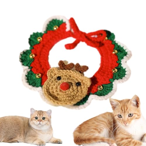 shpuuyy Weihnachtliches Haustier-Strickhalsband – Strickschal für Hunde und Katzen, weiche Neujahrs-Dekoration für kleine, mittelgroße Katzen und Hunde shpuuyy Weihnachtliches Haustier-Strickhalsband – Strickschal für Hunde und Katzen, weiche Neujahrs-Dekoration für kleine, mittelgroße Katzen und Hunde von shpuuyy