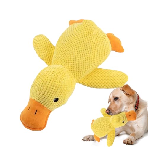 shuhauk Beruhigende Ente, 2025 Gelbe Ente Hundespielzeug, die sanften Enten, beruhigendes Kissen, für Welpen, Zahnen, Linderung für kleine Rassen, Spielzeit, drinnen und draußen von shuhauk