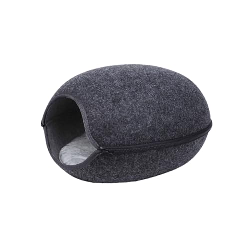 siduytin Atmungsaktives Filz Katzenhaus Entspannung, Katzen Kätzchen mit Kissen, Filz Katzenbett, Höhle, warm, dunkelgrau siduytin Atmungsaktives Filz Katzenhaus Entspannung, Katzen Kätzchen mit Kissen, Filz Katzenbett, Höhle, warm, dunkelgrau von siduytin