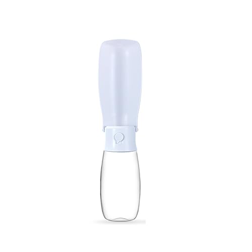 siduytin Hundewasserflasche, Faltbarer Becher, Für 550 ml, Futterspender, auslaufsicher, für Hunde, Katzen, Futternapf, wasserdichter Spender für Reisen, Haustierbedarf, Weiss von siduytin