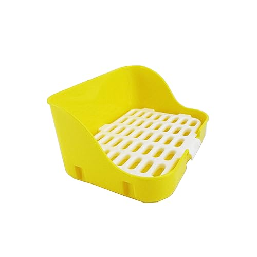 siduytin Katzentoilette für Kaninchen, Meerschweinchen, Eckbett, Pellets, rechteckige Form, Käfige, für drinnen und draußen, Reinigungstopf, für Haustiere, Trainingstoilette, Gelb siduytin Katzentoilette für Kaninchen, Meerschweinchen, Eckbett, Pellets, rechteckige Form, Käfige, für drinnen und draußen, Reinigungstopf, für Haustiere, Trainingstoilette, Gelb von siduytin