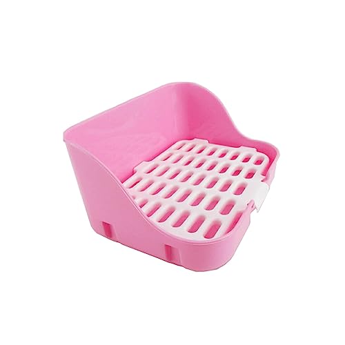siduytin Katzentoilette für Kaninchen, Meerschweinchen, Eckbett, Pellets, rechteckige Form, Käfige, für drinnen und draußen, Reinigungstopf, für Haustiere, Trainingstoilette, Rosa siduytin Katzentoilette für Kaninchen, Meerschweinchen, Eckbett, Pellets, rechteckige Form, Käfige, für drinnen und draußen, Reinigungstopf, für Haustiere, Trainingstoilette, Rosa von siduytin