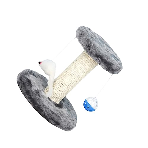 siduytin Robuster Katzenkratzer mit hängenden Bällen für ganztägigen Spaß beim Klettern, Plüschrahmen, Baumpfosten, Spielen und Springen, grau siduytin Robuster Katzenkratzer mit hängenden Bällen für ganztägigen Spaß beim Klettern, Plüschrahmen, Baumpfosten, Spielen und Springen, grau von siduytin