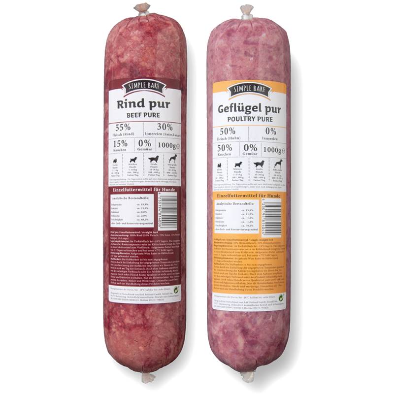 SIMPLE BARF Basis-Paket - 26 x 1000 g SIMPLE BARF Basis-Paket - 26 x 1000 g von simple BARF