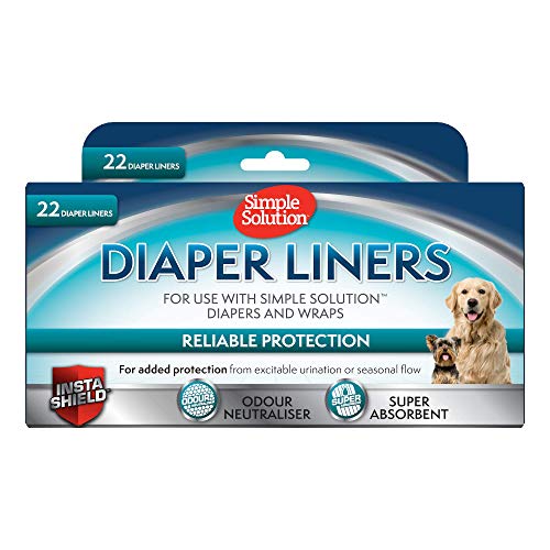 Einfache Lösung Einweg-Hundewindeleinlagen, ultra saugfähig, 22er Pack von simple solution