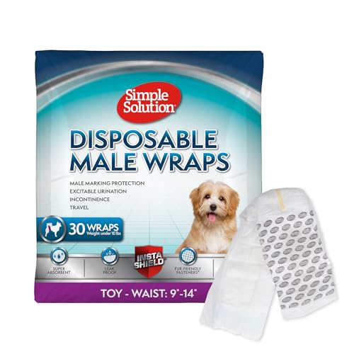 Simple Solution Einweg-Hundewindeln für männliche Hunde | männliche Wickel mit super saugfähiger, auslaufsicherer Passform | Aufregendes Urinieren, Inkontinenz oder männliche Markierung Simple Solution Einweg-Hundewindeln für männliche Hunde | männliche Wickel mit super saugfähiger, auslaufsicherer Passform | Aufregendes Urinieren, Inkontinenz oder männliche Markierung von simple solution