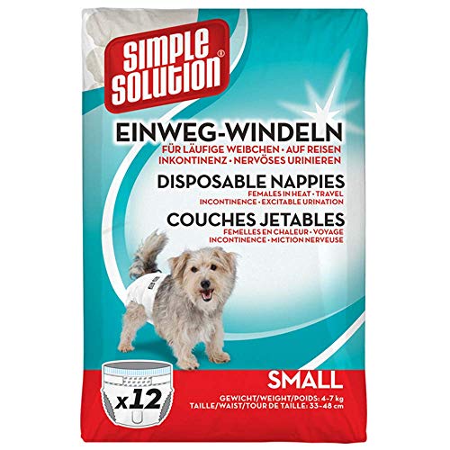 Simple Solution Einwegwindeln für Hunde, Größe S, 12 Stück von simple solution