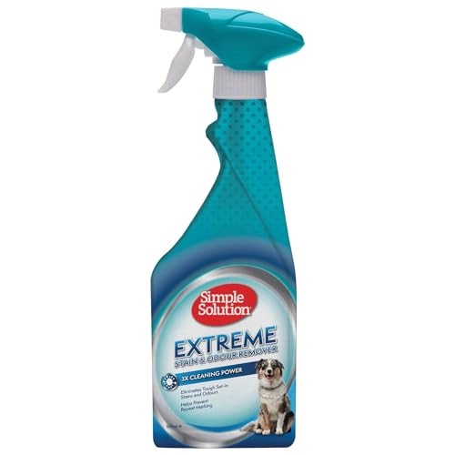 Simple Solution Extreme Hundeflecken- und Geruchsentferner | Enzymatischer Reiniger mit 3X Pro-Bakterien Reinigungskraft - 500ml von simple solution