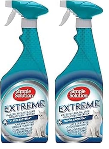 Simple Solution Extreme Katzen Flecken und Geruchsentferner 750 ml (Packung mit 2) von simple solution