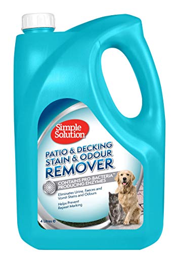 Simple Solution Patio & Decking Pet Stain and Odour Remover | Enzymatischer Reiniger mit Pro-Bakterien Reinigungskraft - 4 Liter von simple solution