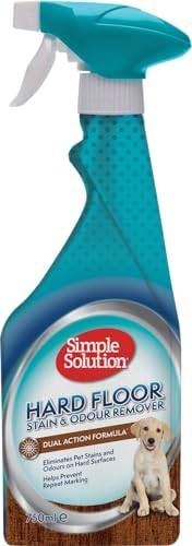 Simple Solution Hard Floor Pet Stain and Odour Remover | Dual Action Cleaner für versiegelte Hartholzböden 750ml von simple solution