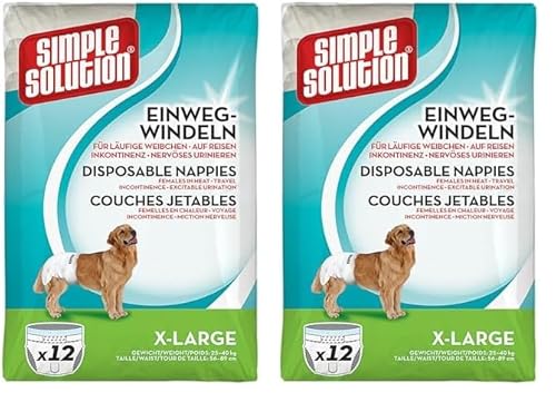 Simple Solution Hunde Windeln XL (Packung mit 2) von simple solution