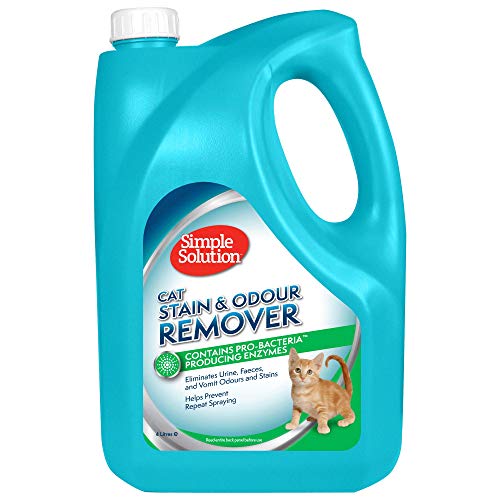 Simple Solution Katzenflecken- und Geruchsentferner | Enzymatischer Reiniger mit Pro-Bakterien Reinigungskraft - 4 Liter von simple solution