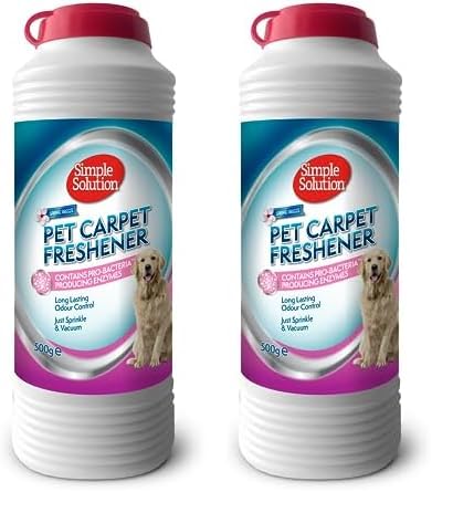 Simple Solution Pet Carpet Freshener mit enzymatischem Reinigungsgranulat - 500g (Packung mit 2) von simple solution