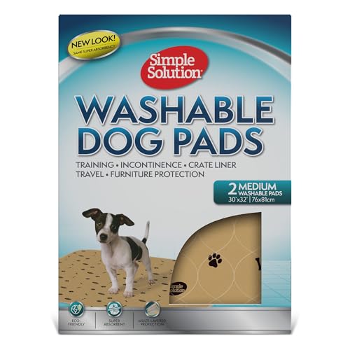 Simple Solution Waschbare Trainings- und Reise-Hundekissen, wiederverwendbare Hundekissen, saugfähig und geruchshemmend, 2er-Pack von simple solution