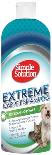 Simple Solution Extreme Carpet Shampoo | Professioneller Flecken- und Geruchsentferner für Haustiere | Kompatibel mit allen Reinigungsmaschinen von simple solution