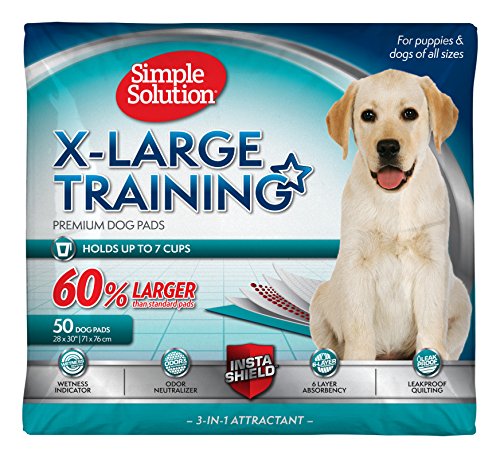 simple solution Einfache Lösung Extra große Hunde Training Pads, 28 x 30, 50 CT (Verpackung kann variieren) von simple solution