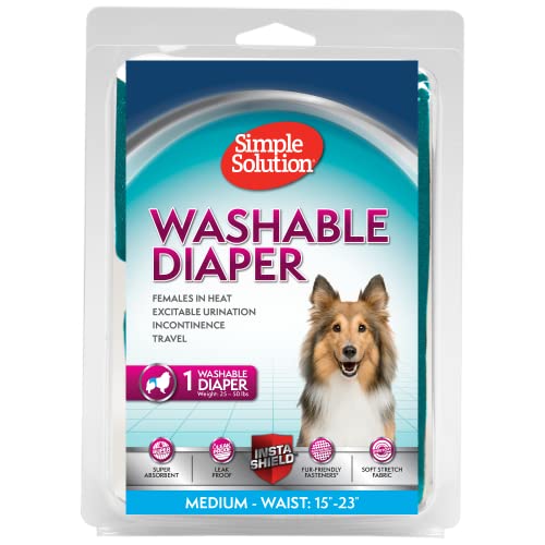 Simple Solution waschbare, wiederverwendbare Hundewindeln | saugfähig mit auslaufsicherem Sitz | Reizharn oder Inkontinenz | 1 x kleine Windel von simple solution