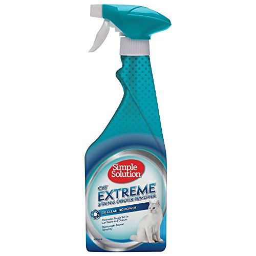 Simple Solution Extreme Cat Stain and Odour Remover | Enzymatischer Reiniger mit 3X Pro-Bakterien Reinigungskraft - 4 x Packung (2Ltr) von simple solution