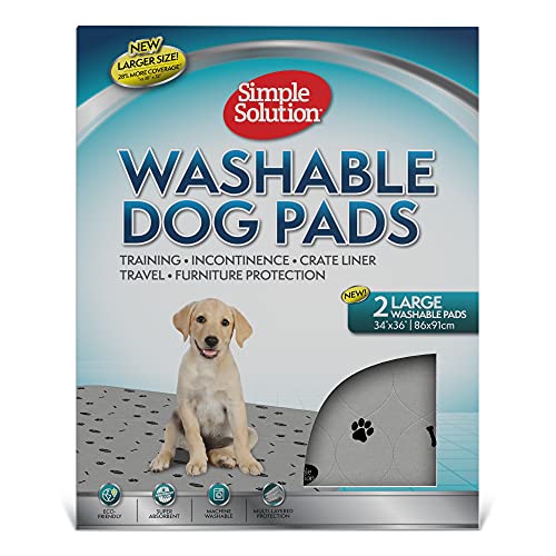 Simple Solution Waschbare Trainings- und Reise-Hundekissen, wiederverwendbare Hundekissen, saugfähig und geruchshemmend XXL, 2er-Pack von simple solution
