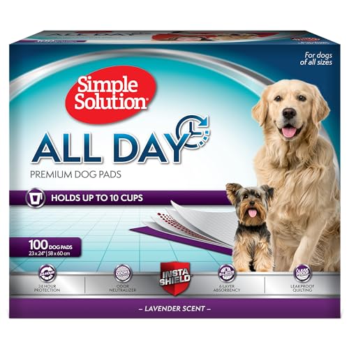 Simple Solution 6-Layer All Day Premium Hundepads | Lavendelduft Packung mit 100 Stück von simple solution