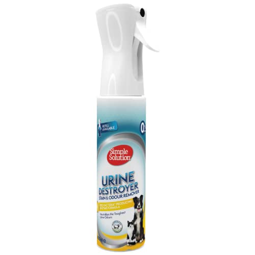 Simple Solution Neue Sprühtechnologie Urinzerstörer, Tierflecken- und Geruchsentferner mit Probakterien-Reinigungskraft - 400ml von simple solution