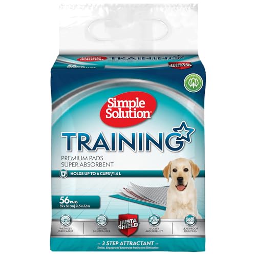 Simple Solution Absorbierende Premium Hunde- und Welpentrainingspads - Packung mit 56 Stück von simple solution