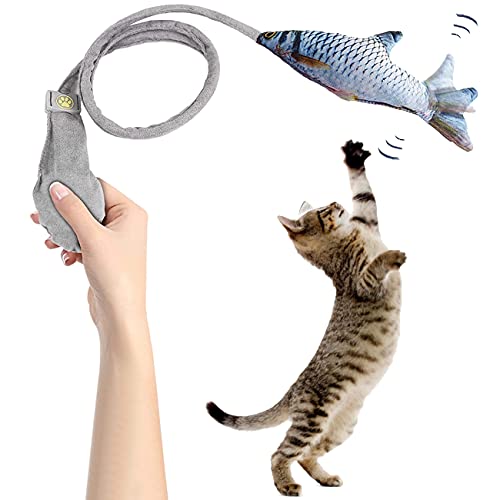 simyron Katzenspielzeug Plüschsimulation Interaktives Katzenspielzeug zum Spielen, Beißen und Treten (Crucian) von simyron