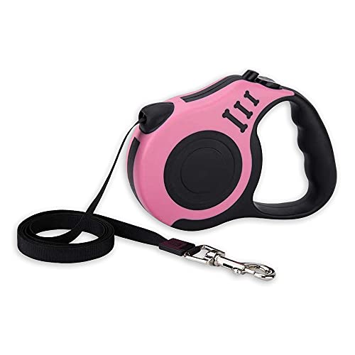 Hundeleine, Einziehbar Hundeleine für Kleine, Mittlere und Große Hunde, Rosa, 3 Meters Hundeleine, Einziehbar Hundeleine für Kleine, Mittlere und Große Hunde, Rosa, 3 Meters von sinzau