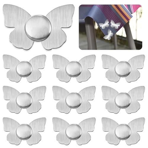 sinzau 10 Stücke Magnet Schmetterling Edelstahl, Edelstahl Tischtuchbeschwerer, Magnetische Tischtuchklammer, Tischtuchbeschwerer ca 60g/Stücke, für Innen und Draußen sinzau 10 Stücke Magnet Schmetterling Edelstahl, Edelstahl Tischtuchbeschwerer, Magnetische Tischtuchklammer, Tischtuchbeschwerer ca 60g/Stücke, für Innen und Draußen von sinzau