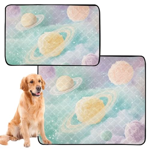 Hunde-Teppich, waschbar, rutschfest, für Flugzeugkäfige, 61 x 91,4 cm + 91,4 x 106,7 cm, Cartoon-Plüsch-Planet, 2 Stück Hunde-Teppich, waschbar, rutschfest, für Flugzeugkäfige, 61 x 91,4 cm + 91,4 x 106,7 cm, Cartoon-Plüsch-Planet, 2 Stück von siphylline