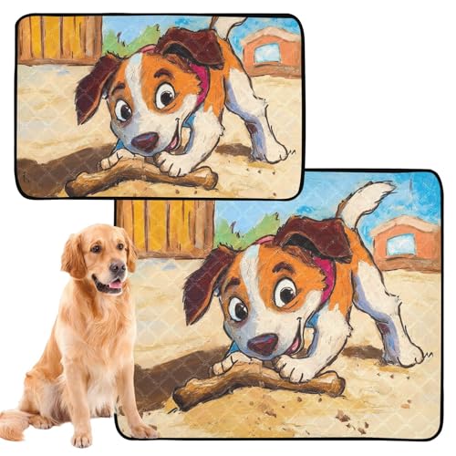 Hundematte für Hunde, waschbar, extra groß, rutschfest, für den Innenbereich, 61 x 91,4 cm + 91,4 x 106,7 cm, 2 Stück Hundematte für Hunde, waschbar, extra groß, rutschfest, für den Innenbereich, 61 x 91,4 cm + 91,4 x 106,7 cm, 2 Stück von siphylline